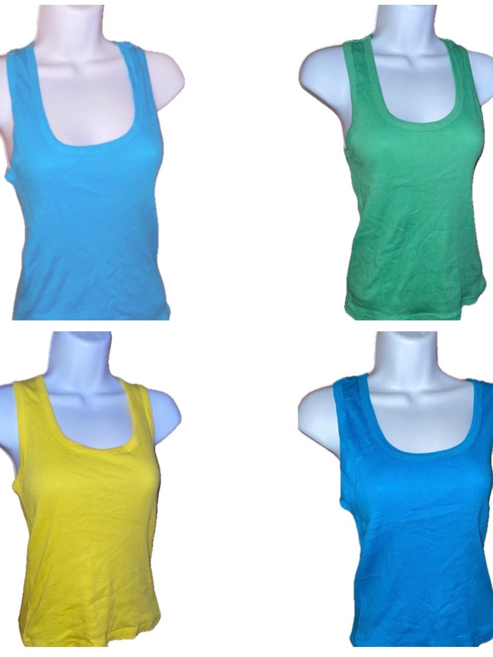 4 Athletic Tank Tops 🩵💚💛💙